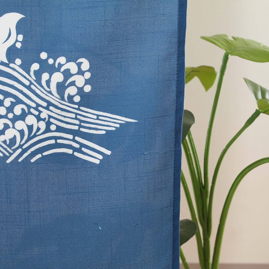 和風のれん 花と鳥のデザイン横〜131–丈〜124! 和風のれん 花と鳥のデザイン横〜131–丈〜124!